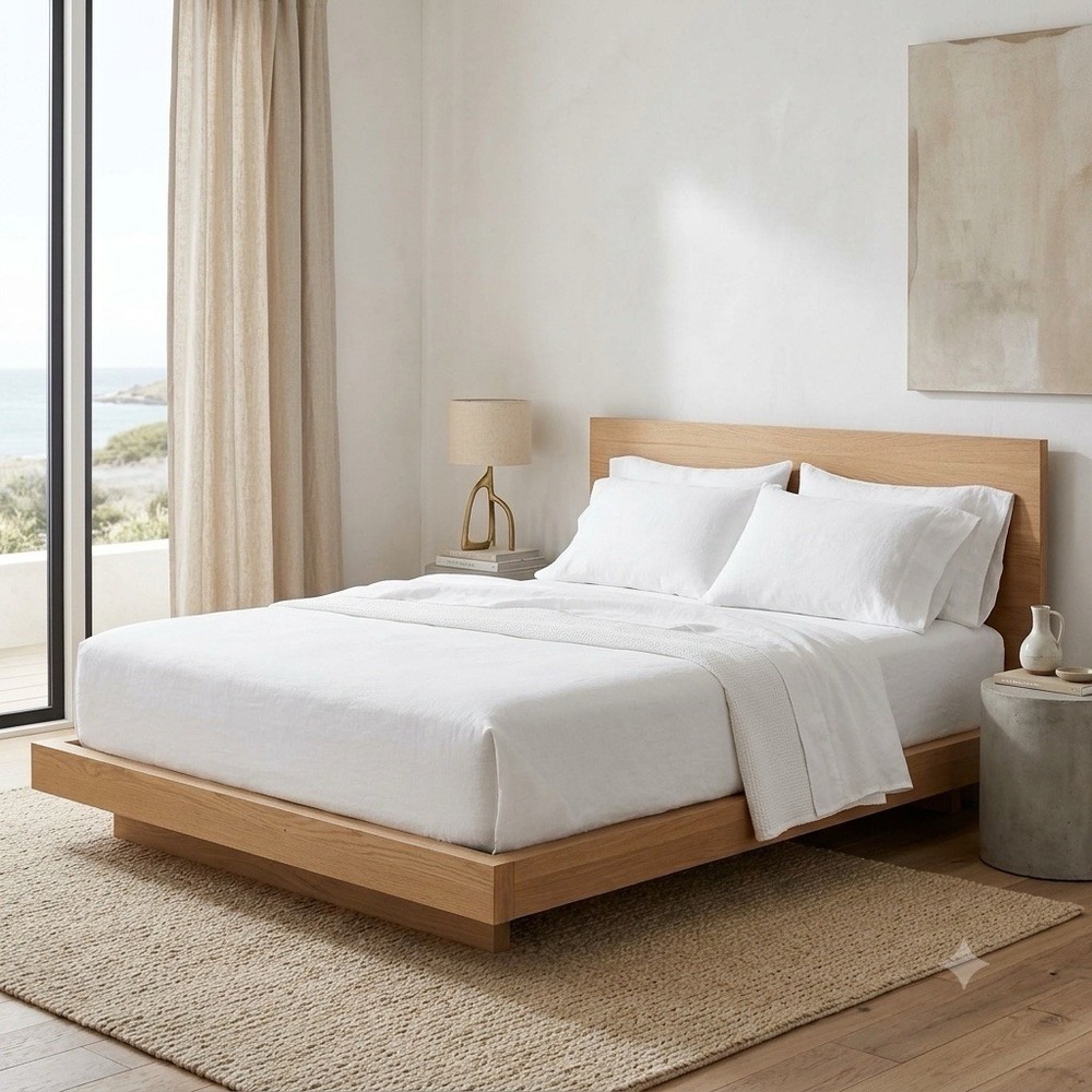 Pottery Barn Duvet Cover Flax Linen White Cal King 108X92 Minimalist Luxury